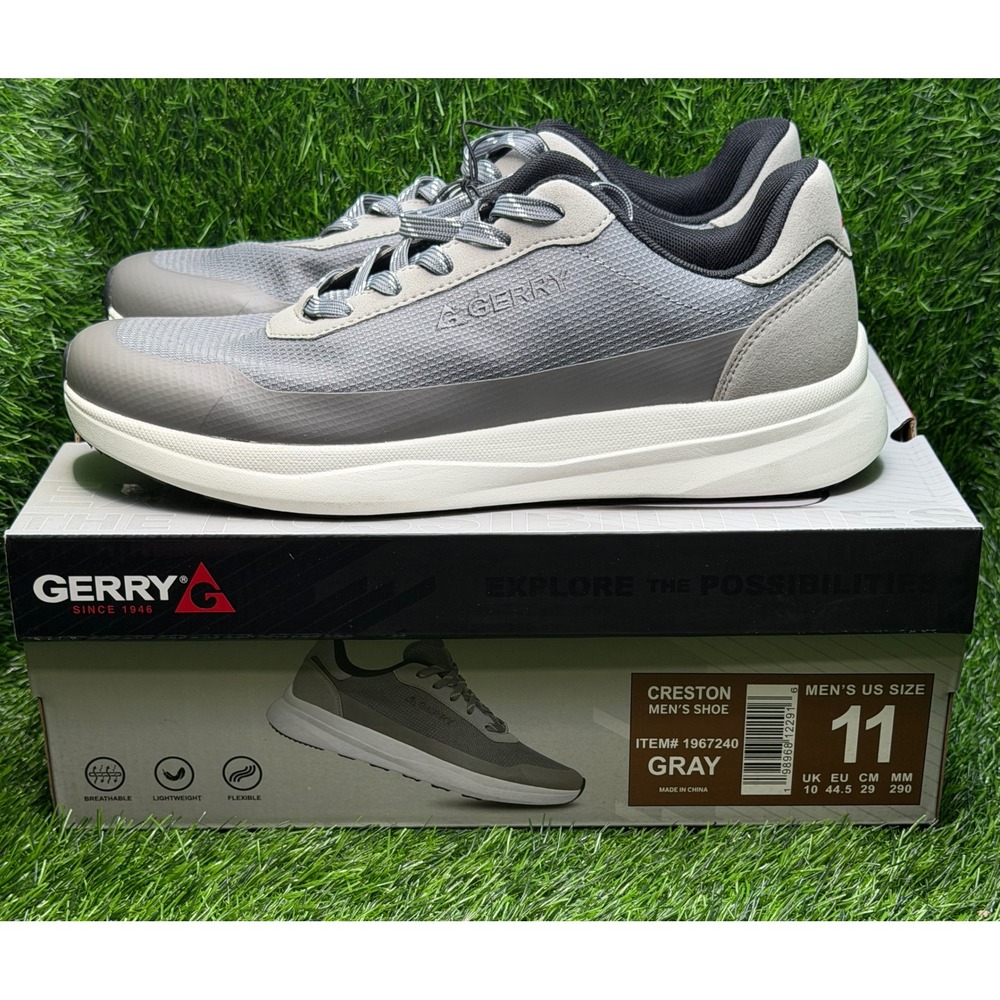 Gerry Creston Mens Shoe Gray Athletic Walking Sneakers 1967240 Size 11 NEW